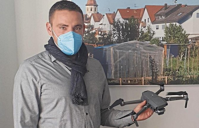 Mittels seiner Drohne hat Bürgermeister Frank Wittendorfer seine täglichen Corona-Nachrichten in den sozialen Medien mit imposanten Luftbildern versehen.  Fotos: Glemser