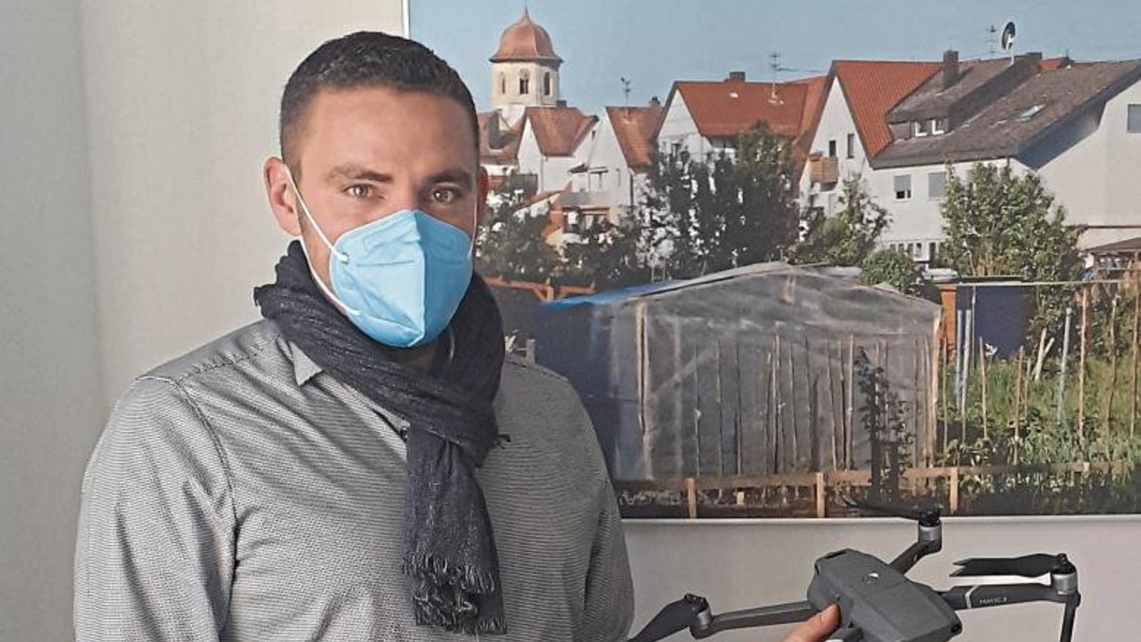 Mittels seiner Drohne hat Bürgermeister Frank Wittendorfer seine täglichen Corona-Nachrichten in den sozialen Medien mit imposanten Luftbildern versehen.  Fotos: Glemser
