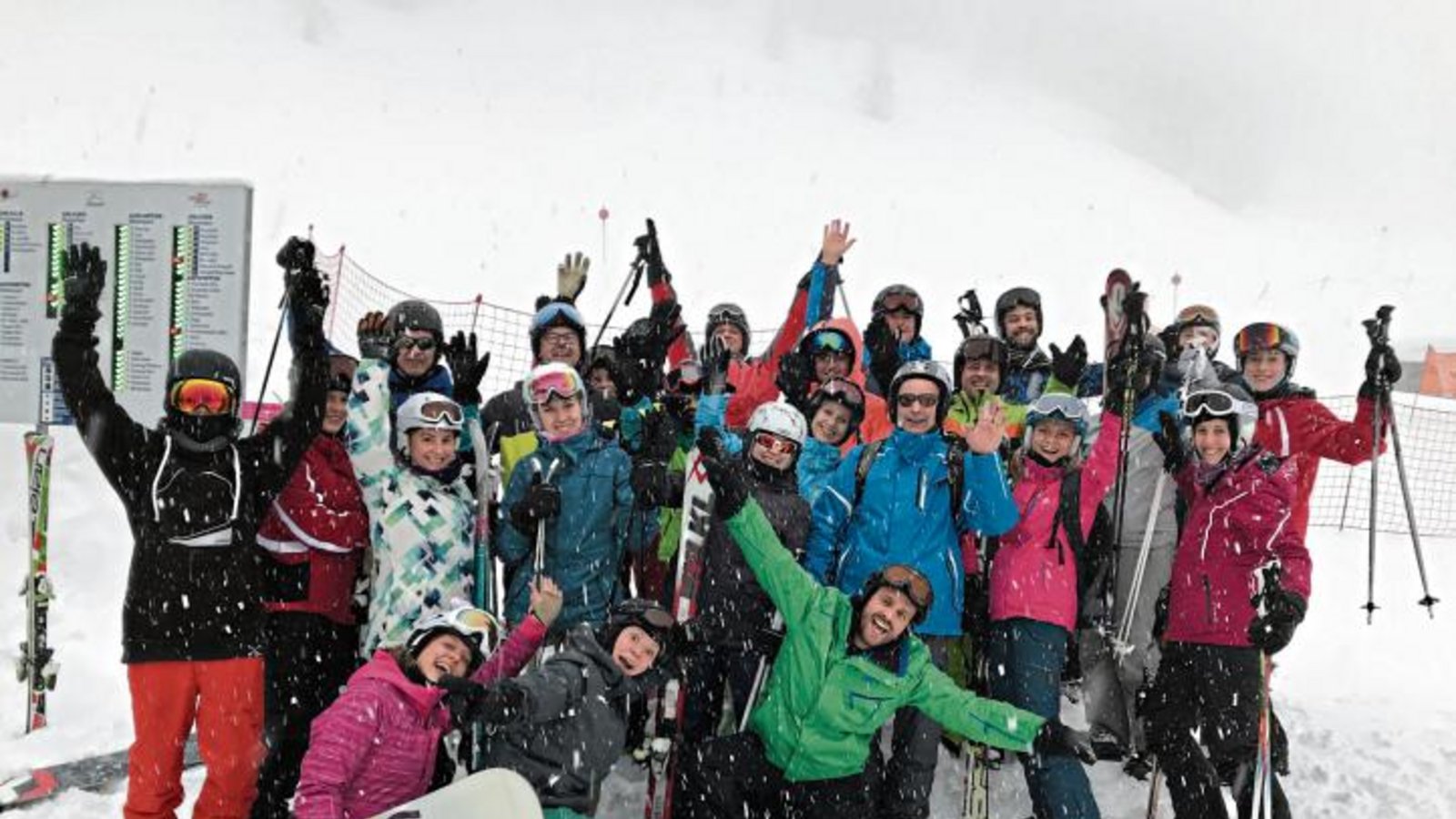 Die Mitglieder des Sersheimer Turnvereins im Schneevergnügen. Foto: p Die Mitglieder des Sersheimer Turnvereins im Schneevergnügen. Foto: p