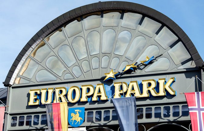 Der Haupteingang des Europa-Parks in Rust<span class='image-autor'>Foto: dpa/Patrick Seeger</span>