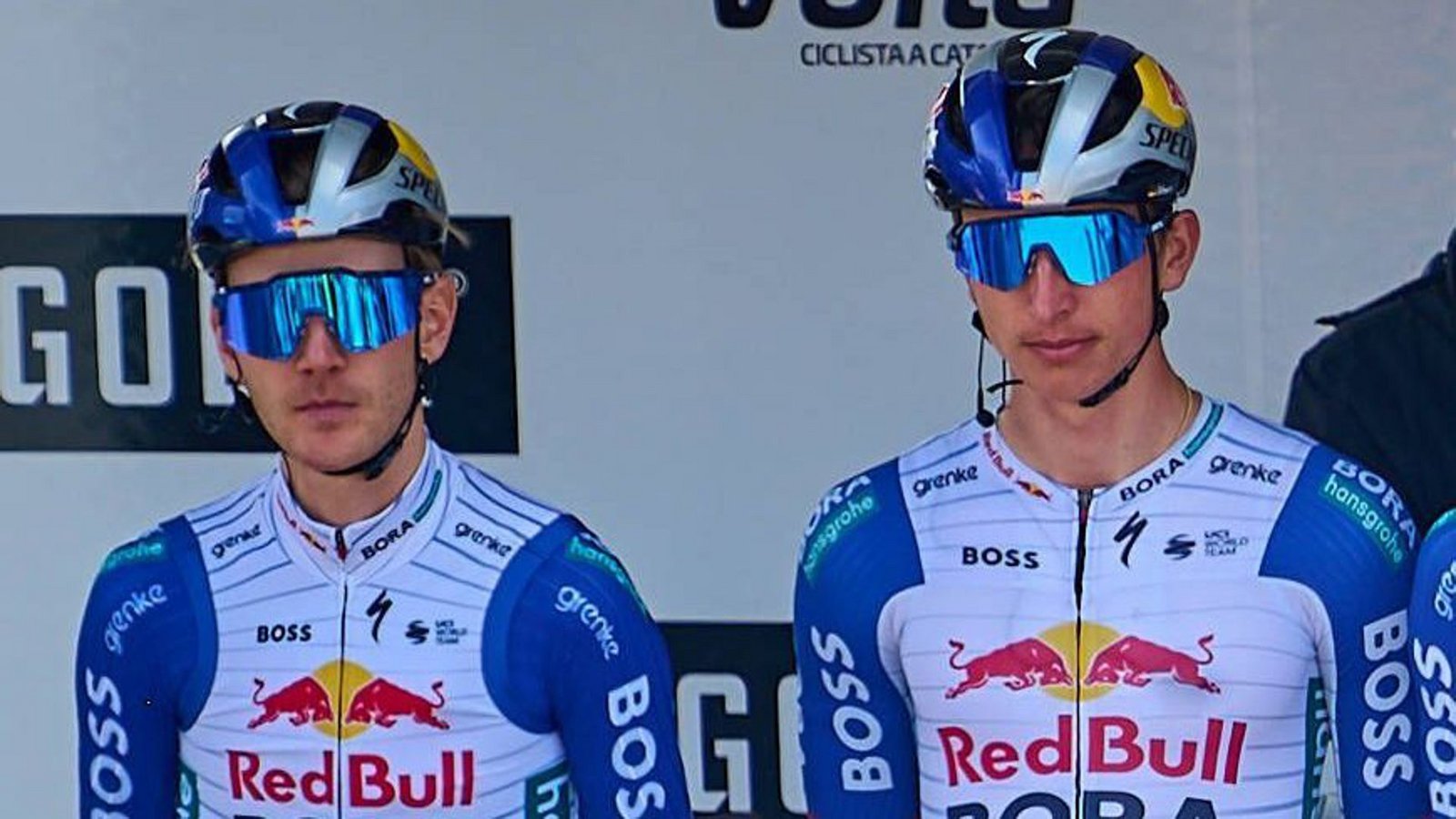 Bei der Tour de France sind sie gleichberechtigte Anführer: Remco Evenepoel (li.) und Florian Lipowitz.Foto: IMAGO/ZUMA Press Bei der Tour de France sind sie gleichberechtigte Anführer: Remco Evenepoel (li.) und Florian Lipowitz.Foto: IMAGO/ZUMA Press