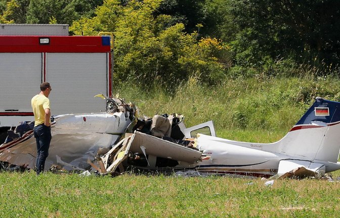 Bei dem Absturz des Kleinflugzeugs in Kroatien kamen vier Menschen ums Leben.<span class='image-autor'>Foto: Goran Sebelic/AP/dpa/Goran Sebelic</span>