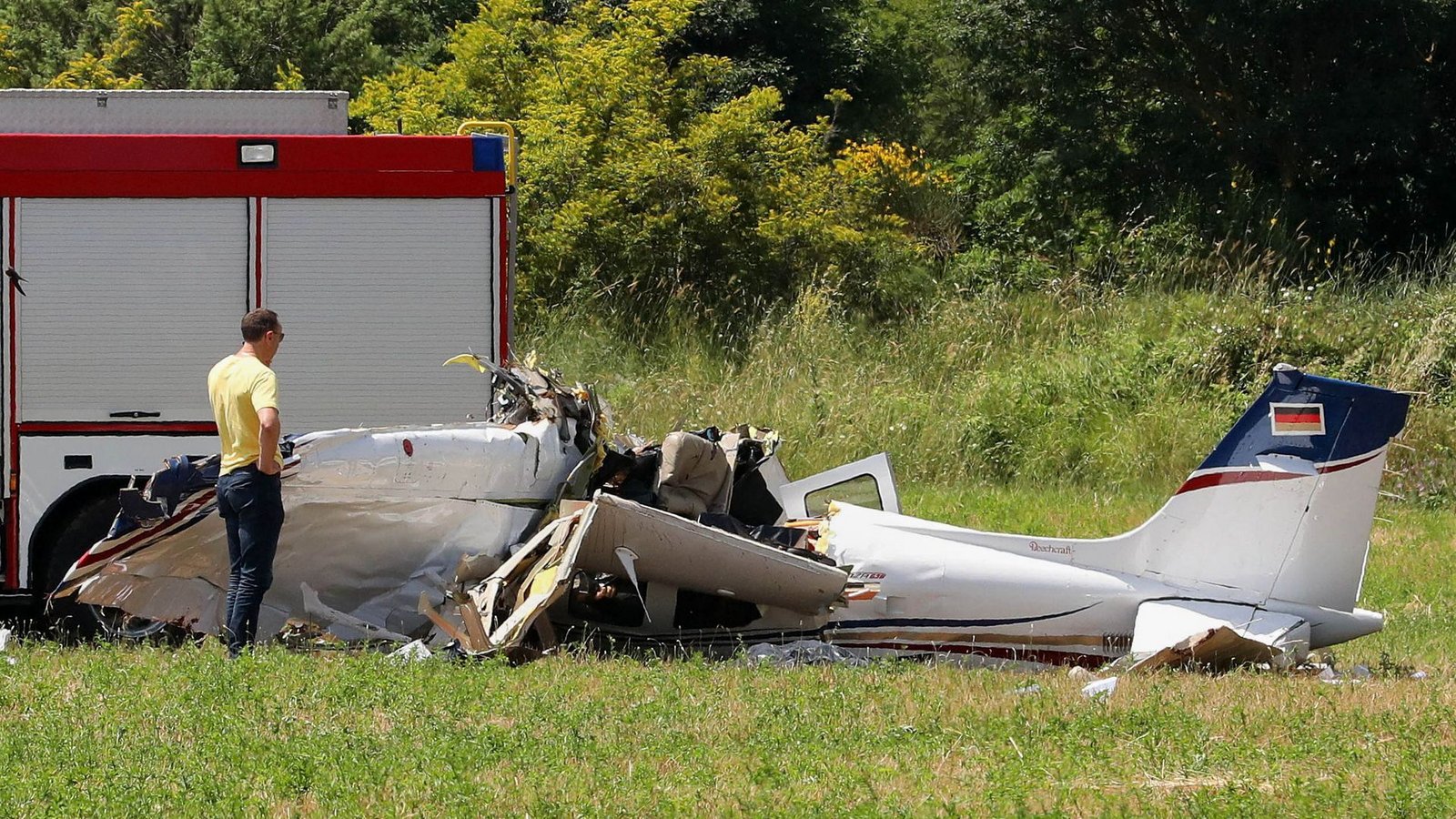 Bei dem Absturz des Kleinflugzeugs in Kroatien kamen vier Menschen ums Leben.Foto: Goran Sebelic/AP/dpa/Goran Sebelic