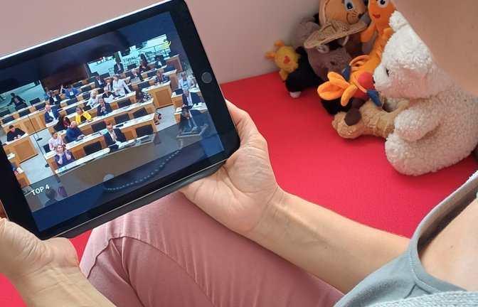 Schon heute gibt es den digitalen Blick in den Landtag, hier in die Sitzung vom 16. Juli.  <span class='image-autor'>Foto: sr</span>