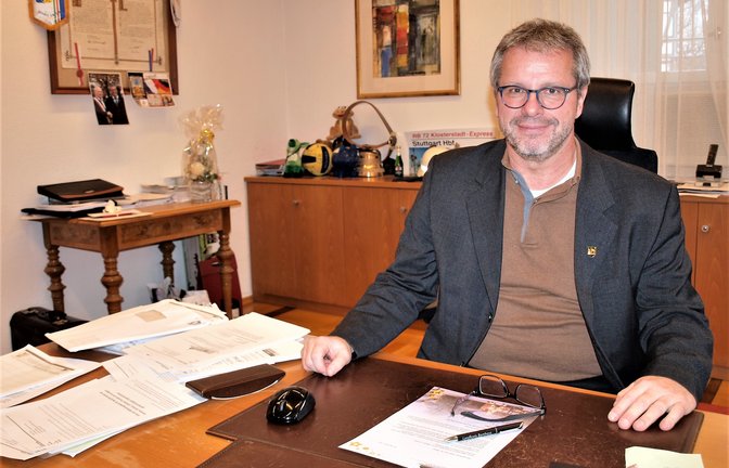 Noch ist Andreas Felchle bis zum 30. Juni 2023 als Bürgermeister im Rathaus präsent. <span class='image-autor'>Foto: Filitz</span>