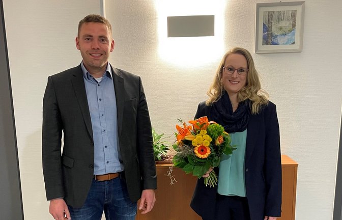 Carolin König und Bürgermeister Frank Wittendorfer. <span class='image-autor'>Foto: p</span>