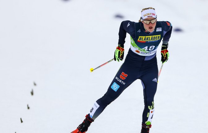 Victoria Carl lief in Lahti auf den zweiten Platz.<span class='image-autor'>Foto: Daniel Karmann/dpa</span>