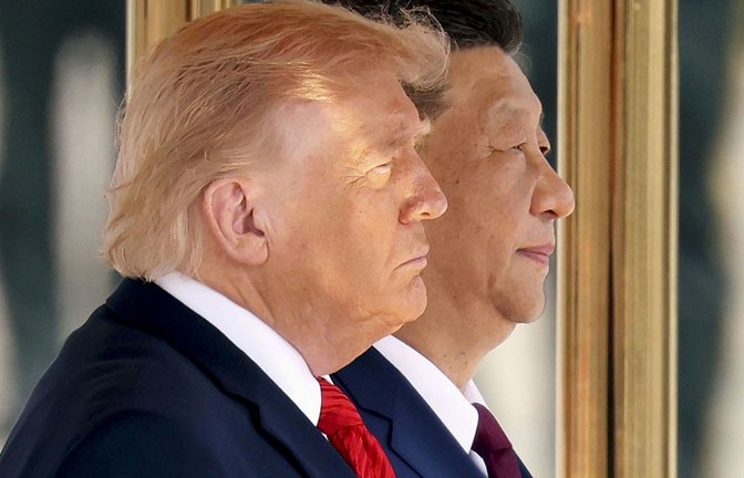 Donald Trump auf Staatsbesuch in China mit dem chinesischen Präsidenten Xi Jinping.

Foto: Kyodo News/actionpress<span class='image-autor'>Foto: &nbsp;</span>