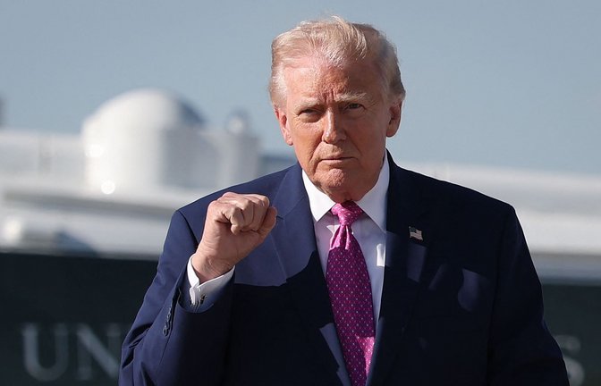 US-Präsident Trump gratulierte der Artemis-2-Crew.<span class='image-autor'>Foto: Getty Images via AFP/WIN MCNAMEE</span>