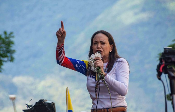Die venezolanischen Oppositionellen Maria Corina Machado gewinnt den diesjährigen Friedensnobelpreis. (Archivbild)<span class='image-autor'>Foto: IMAGO/ZUMA Press Wire//Jimmy Villalta</span>