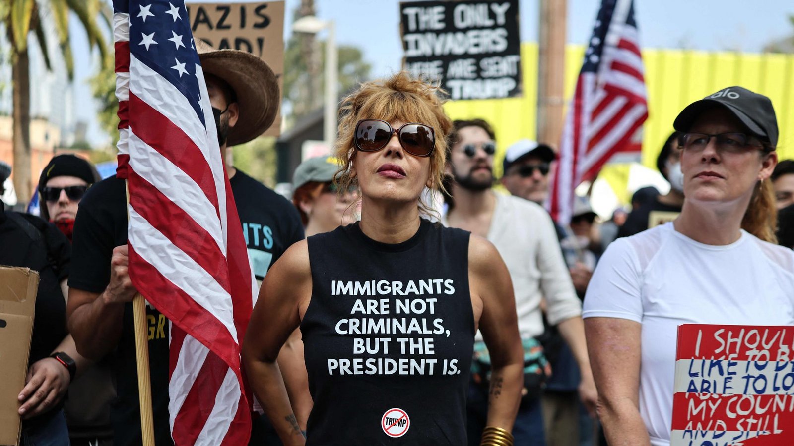 In vielen Städten der USA wurde am Wochenende gegen Donald Trump demonstriert.Foto: Getty Images via AFP In vielen Städten der USA wurde am Wochenende gegen Donald Trump demonstriert.Foto: Getty Images via AFP