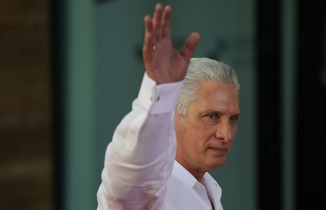 Unter Druck: Kubas Präsident Präsident Miguel Díaz-Canel.<span class='image-autor'>Foto: dpa/Ariana Cubillos</span>