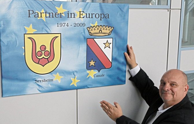 Bürgermeister Jürgen Scholz: Sersheim und Canale sind Partner in Europa. Foto: Bögel