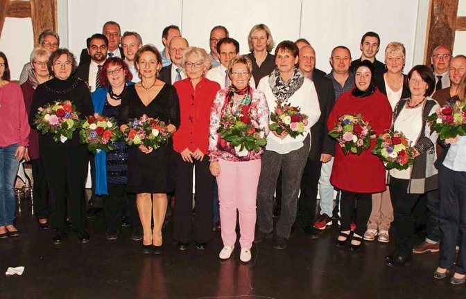 Ehrung der Jubilare von Parker. Foto: p