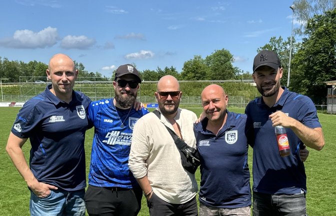 Fussball, Männer, VfB Vaihingen, Saison 2023/2024, Sebastian Linke (Betreuer), Philipp Herrmann (2. Mannschaft), Pasquale Arena (1. Mannschaft), Alexander König (Betreuer), Björn Kachel (1. Mannschaft), Foto: privat