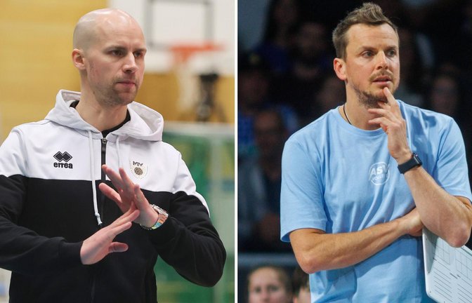 Neuer Coach für die Barock Volleys: Hasse Mattila (li.) wird nach der Saison gehen, für ihn kommt Patrick Steuerwald.<span class='image-autor'>Foto: Baumann, Imago/Oryk Haist</span>