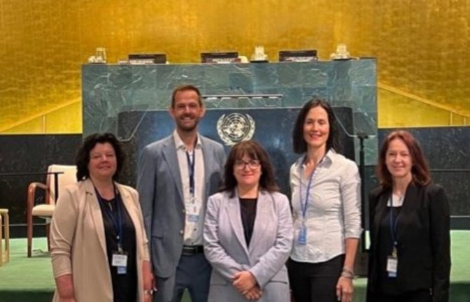 Teil der deutschen Delegation: Enzkreis-Landrat Bastian Rosenau beim Nachhaltigkeitsforum der Vereinten Nationen in New York. <span class='image-autor'>Foto: p</span>