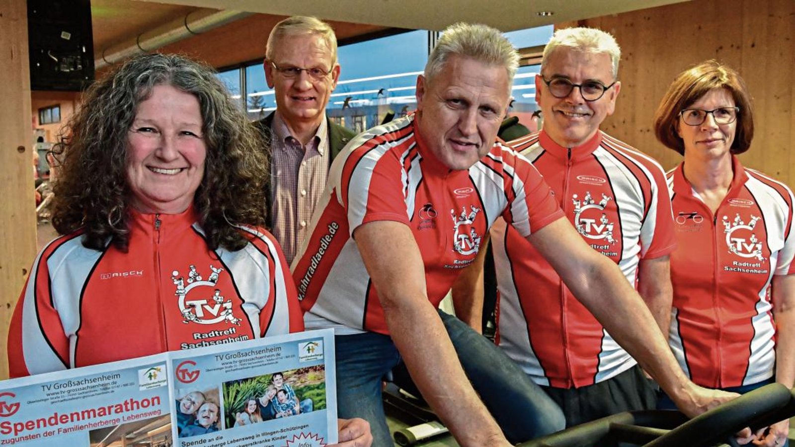 Elke Blum (v.l.), Dieter Wenzel, Günter Blum, Günter Waldherr und Beate Hornung hoffen auf viele Teilnehmer beim Spendenmarathon.  Foto: mk