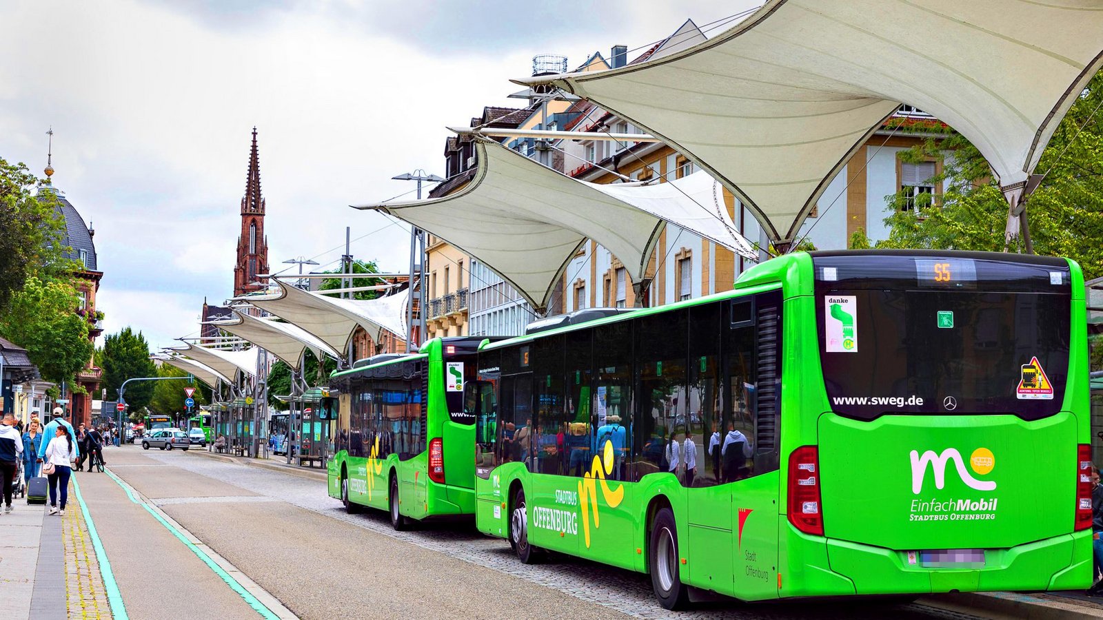 Busverkehr in Offenburg im Ortenaukreis.Foto: imago images/Hanke/Gabriele Hanke via www.imago-images.de Busverkehr in Offenburg im Ortenaukreis.Foto: imago images/Hanke/Gabriele Hanke via www.imago-images.de