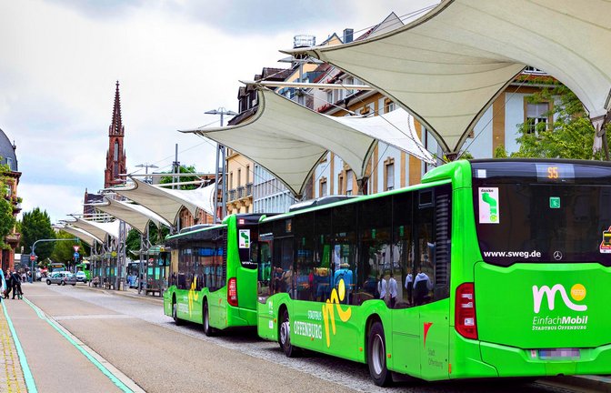 Busverkehr in Offenburg im Ortenaukreis.<span class='image-autor'>Foto: imago images/Hanke/Gabriele Hanke via www.imago-images.de</span>