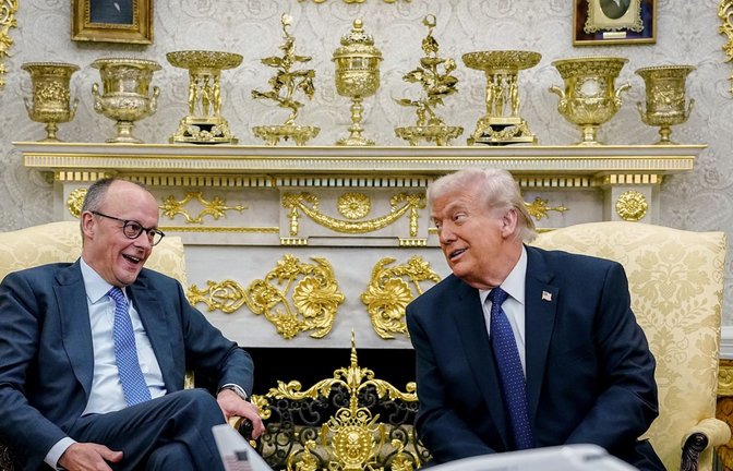 Kanzler und US-Präsident kamen wieder gut miteinander zurecht im Oval Office.<span class='image-autor'>Foto: Kay Nietfeld/dpa</span>