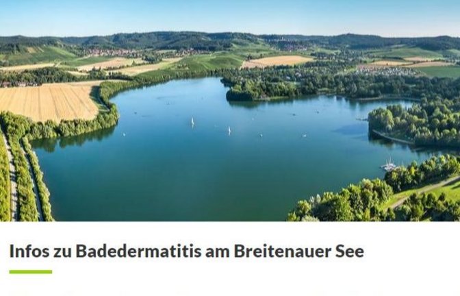 Infos und Tipps zur Badedermatitis gibt es unter breitenauer-see.de.  Screenshot: Rücker