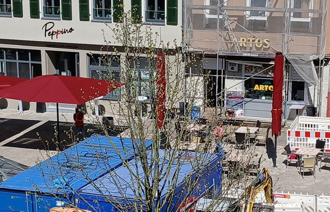 Ausgangslage: Die geschlossenen Schirme sehen größer aus.  <span class='image-autor'>Foto: Müller</span>