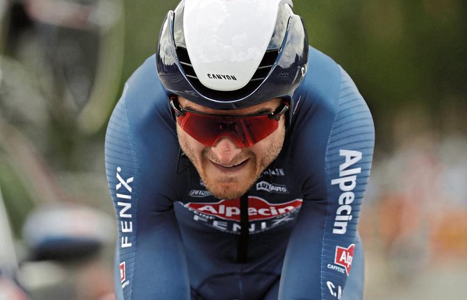 Ungewohnte Aufgabe für Alexander Krieger: Zeitfahren. Der 29 Jahre alte Straßenradprofi aus Vaihingen fährt gerade seinen ersten World-Tour-Wettbewerb, den Giro d’Italia. Foto: Roth