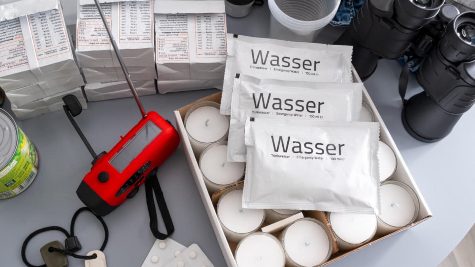 Vorräte, Teelichter, Bargeld und vieles mehr: So könnte persönliche Krisenvorsorge aussehen.Bihlmayer, Michael /actionpress
