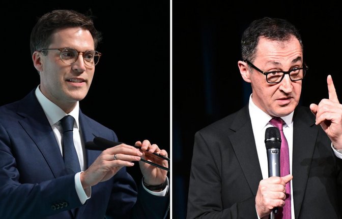 Manuel Hagel, Spitzenkandidat der CDU in Baden-Württemberg und Cem Özdemir, Spitzenkandidat der Grünen.<span class='image-autor'>Foto: Felix Kästle/dpa/Felix Kästle, Bernd Weißbrod/dpa</span>