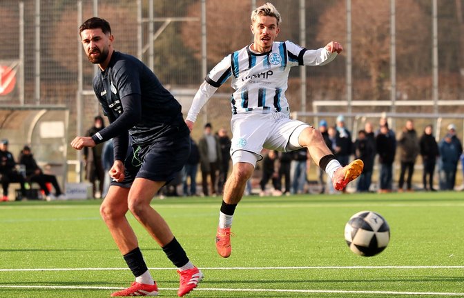 Kickers-Offensivmann Christian Mauersberger (re.) ist für das Spiel am Bieberer Berg wieder einsatzbereit.<span class='image-autor'>Foto: Baumann/Alexander Keppler</span>