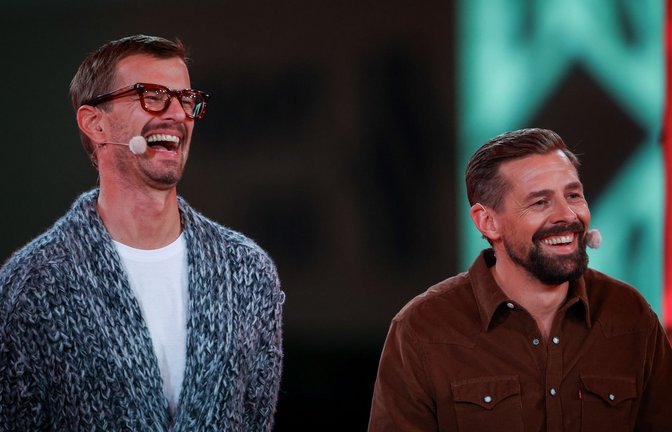 Die beiden Entertainer geben dieses Mal Menschen an der Front in der Ukraine Sendezeit. (Archivbild)<span class='image-autor'>Foto: Christoph Reichwein/dpa</span>