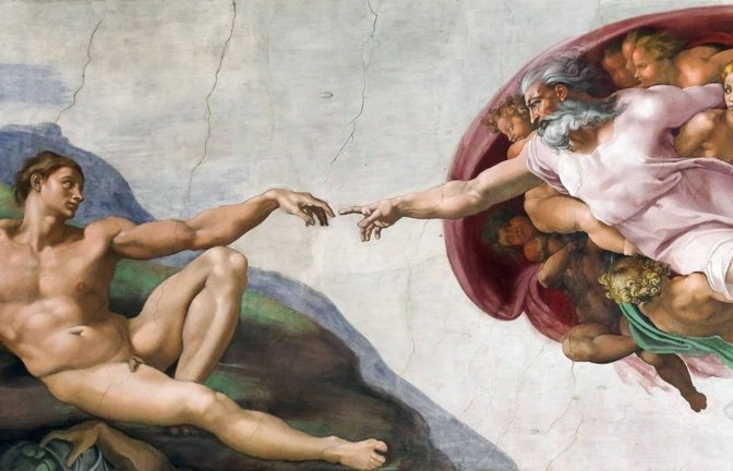 Die Erschaffung Adams: Deckenfresko des Renaissance-Malers Michelangelo Buonarroti in der Sixtinischen Kapelle.<span class='image-autor'>Foto: Imago/Yay Images</span>