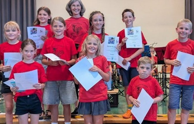 Kinder der Bläserklassen Horrheim-Ensingen. <span class='image-autor'>Foto: p</span>