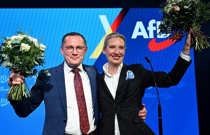 AfD-Kanzlerkandidatin Alice Weidel ist bereit für eine Regierungskoalition.<span class='image-autor'>Foto: AFP/SOEREN STACHE</span>