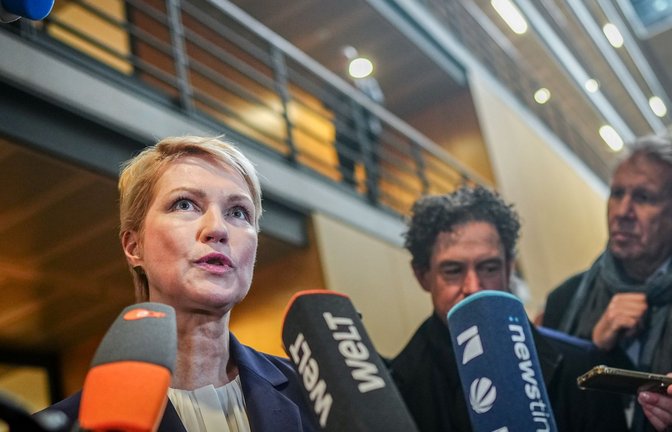 Mecklenburg-Vorpommerns Ministerpräsidentin Manuela Schwesig vor den Gesprächen.<span class='image-autor'>Foto: dpa/Kay Nietfeld</span>