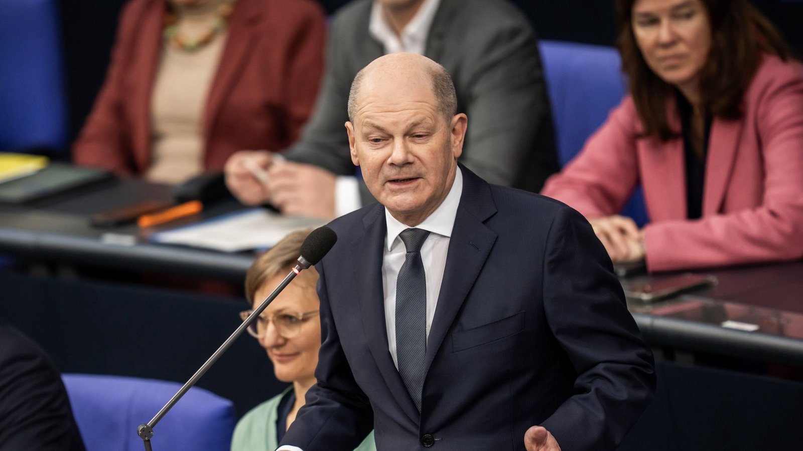 Bundeskanzler Olaf Scholz bei der Regierungsbefragung im Bundestag.Foto: dpa/Michael Kappeler Bundeskanzler Olaf Scholz bei der Regierungsbefragung im Bundestag.Foto: dpa/Michael Kappeler