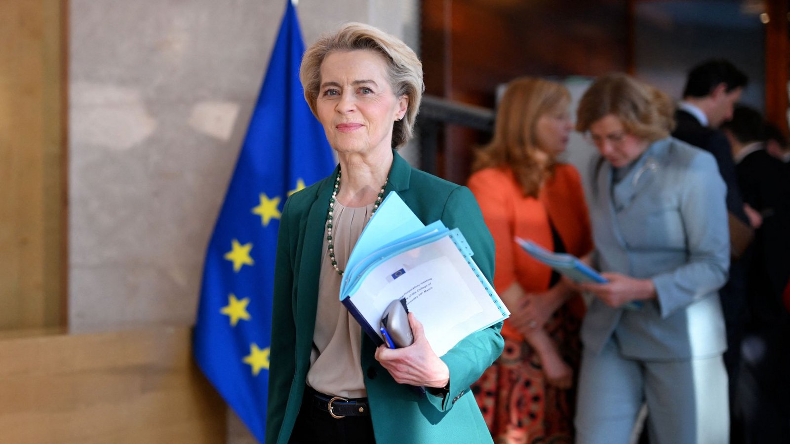 EU-Kommissionspräsidentin Ursula von der Leyen präsentiert ein Strategiepapier zur Aufrüstung Europas.Foto: AFP/NICOLAS TUCAT EU-Kommissionspräsidentin Ursula von der Leyen präsentiert ein Strategiepapier zur Aufrüstung Europas.Foto: AFP/NICOLAS TUCAT