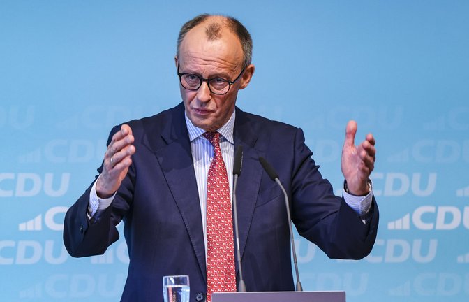 Friedrich Merz wird am Dienstag das Wahlprogramm der Union vorlegen.<span class='image-autor'>Foto: dpa/Christoph Reichwein</span>