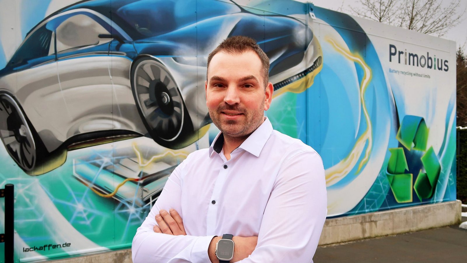 Alexander Sacherow ist Betriebsleiter einer Recyclinganlage für Batterien in Hilchenbach nahe Siegen.Foto: Steve Przybilla Alexander Sacherow ist Betriebsleiter einer Recyclinganlage für Batterien in Hilchenbach nahe Siegen.Foto: Steve Przybilla