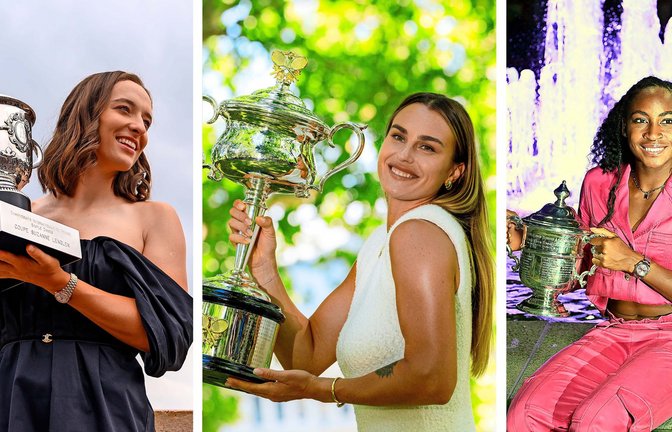 Aktuell die Besten der Welt: Iga Swiatek, Aryna Sabalenka, Coco Gauff (v.li.). In unserer Bildergalerie finden Sie alle Stars des Porsche Tennis Grand Prix<span class='image-autor'>Foto: Baumann</span>