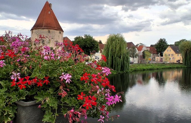 Farbtupfer: Die Blumen an Brücken wird es nicht mehr geben. <span class='image-autor'>Foto: Kauer</span>