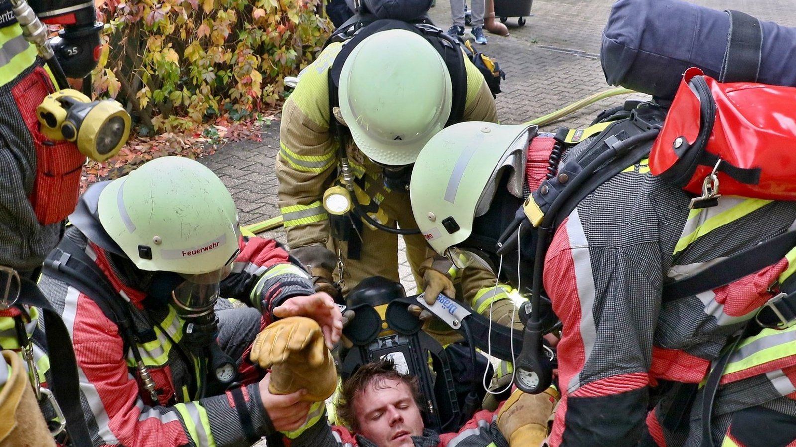 Übung in Schwieberdingen für angehende Notfallsanitäter. Foto: KS-Images/Rometsch