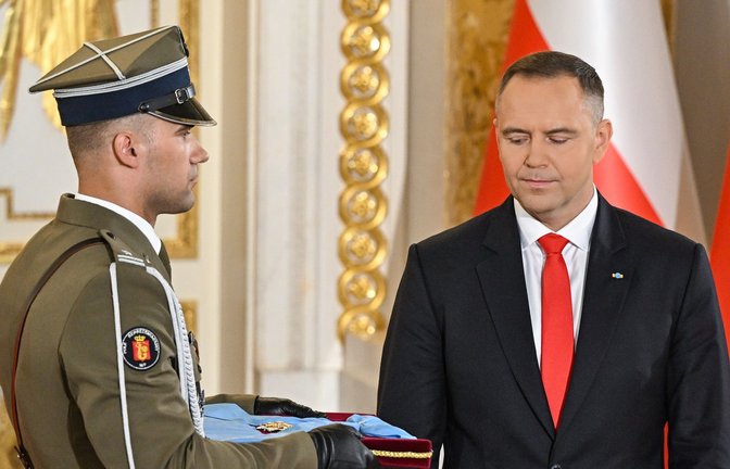 Nawrocki wurde vor dem polnischen Parlament für eine fünfjährige Amtszeit vereidigt.<span class='image-autor'>Foto: PAP/dpa/Radek Pietruszka</span>