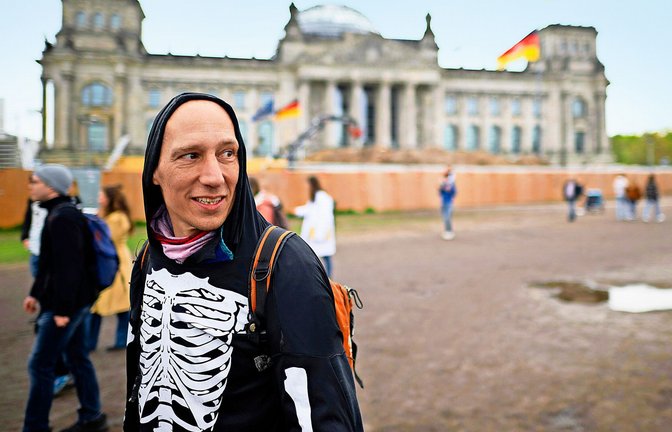 Isst seit mehr als 40 Tagen nichts mehr: der 49-jährige Wolfgang Metzeler-Kick<span class='image-autor'>Foto: dpa/Sebastian Gollnow</span>