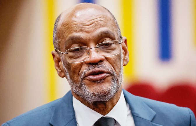 Haitis Regierungschef Ariel Henry,  befindet sich derzeit in Kenia, um  1000 Polizisten zur Befriedung seines Landes   anzuwerben<span class='image-autor'>Foto: AFP/Simon Maina</span>