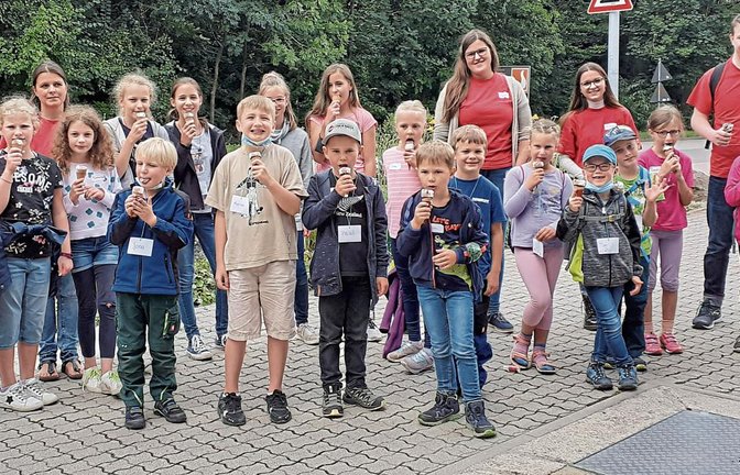 Die Teilnehmenden bei den Kinderbibeltagen in Hohenhaslach. Fotos: Glemser