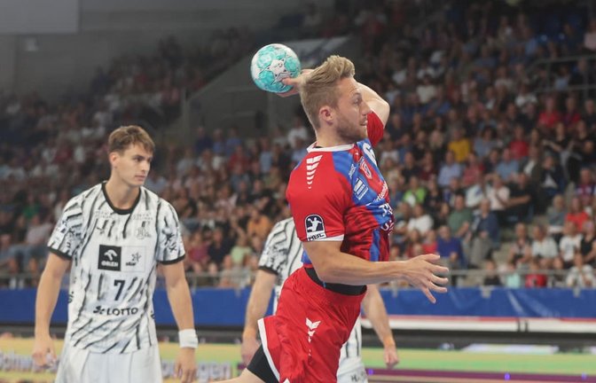 SG-Neuzugang Lukas Wucherpfennig erzielte gegen den THW bei seinem Debüt sieben Tore bei sieben Versuche.<span class='image-autor'>Baumann/Hansi Britsch</span>