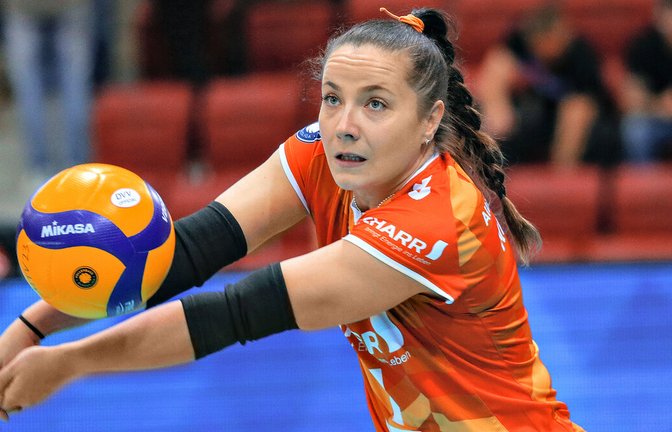 Libera Roosa Koskelo gewann mit dem Volleyball-Bundesligisten Allianz MTV Stuttgart acht Titel.<span class='image-autor'>Foto: Baumann</span>