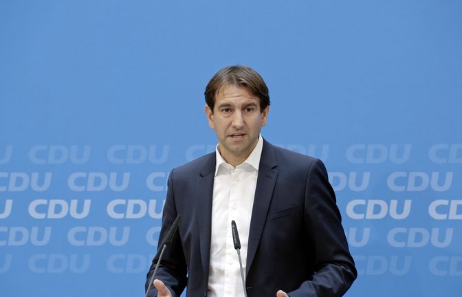 Andreas Jung bei einer Pressekonferenz.<span class='image-autor'>Foto: imago images//Reiner Zensen</span>